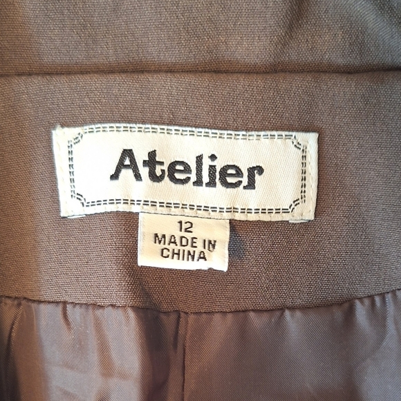 Atelier vintage mocha blazer jacket sz 12 *C - Picture 6 of 6